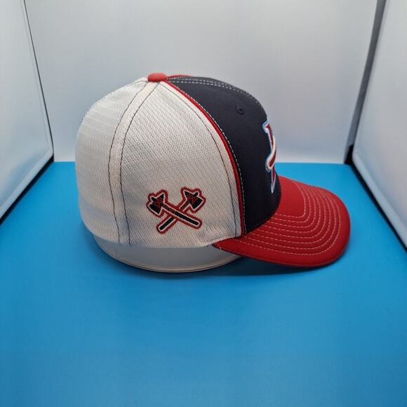 Hobgood Braves Fitted Hat Cap Size XS/S Flexfit Red White Blue - Picture 6 of 8